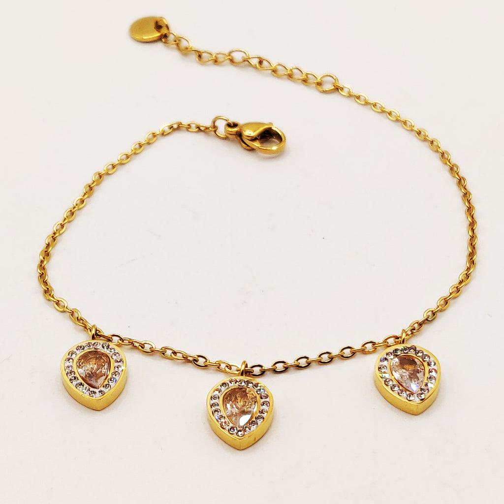 Bracelet Multi Gouttes Cristaux Luxe