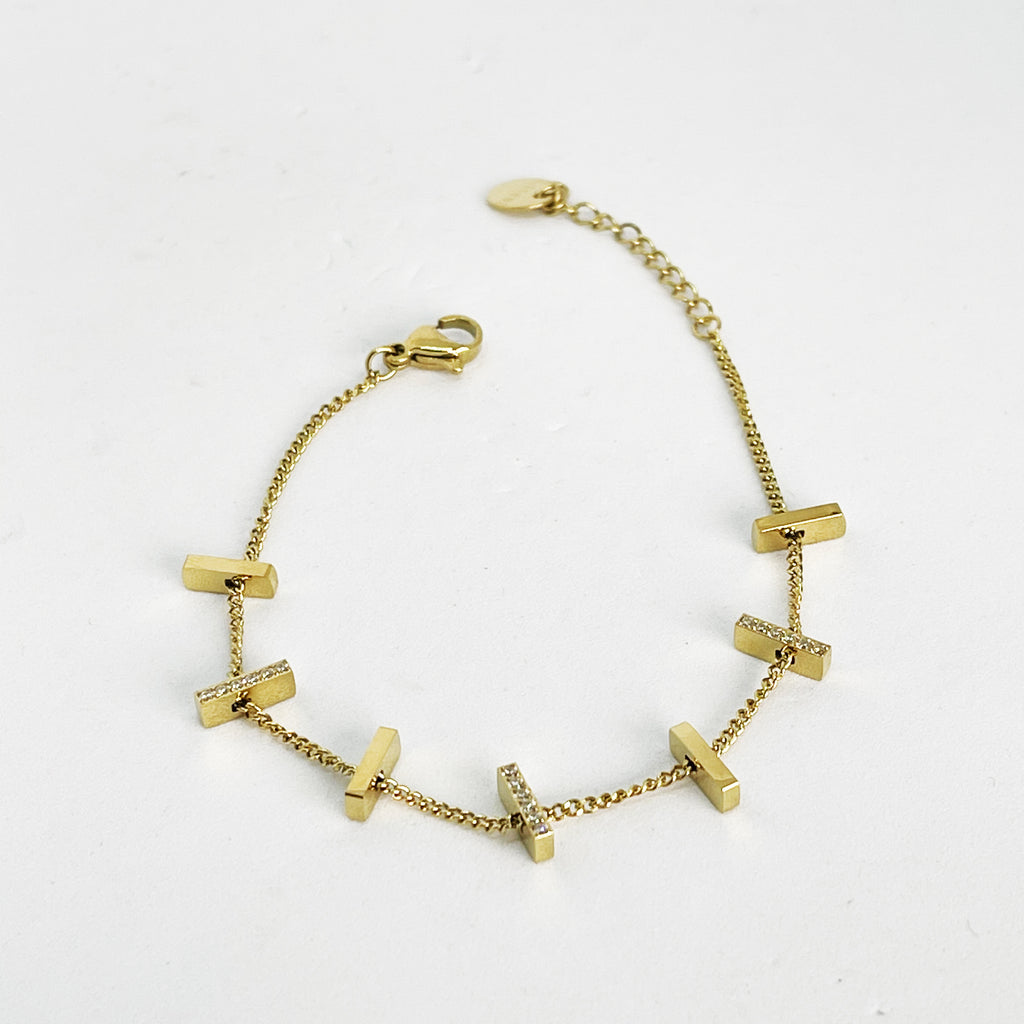 Bracelet Multi Lingots Cristaux