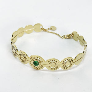Bracelet Multi Soleils Pierre Verte