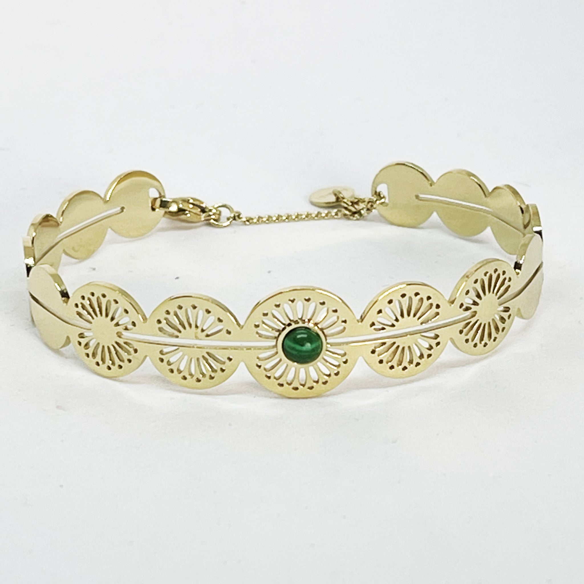 Bracelet Multi Soleils Pierre Verte