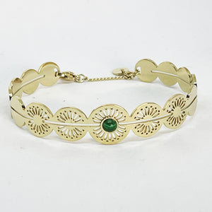 Bracelet Multi Soleils Pierre Verte
