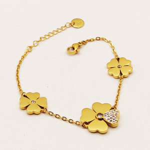 Bracelet Multi Trèfles Coeurs Luxe