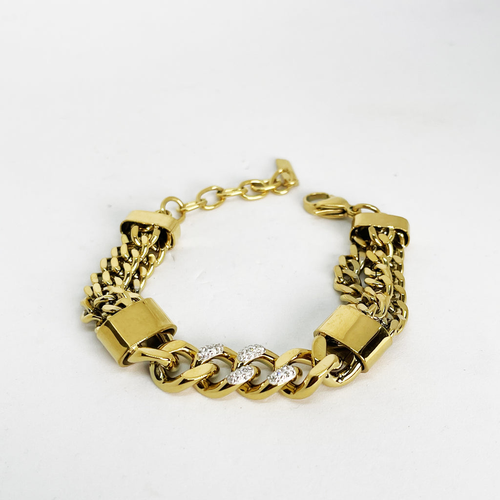 Bracelet Multi Tresses Cristaux