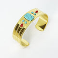 Bracelet Oriental Pierres Bleues et Rouges