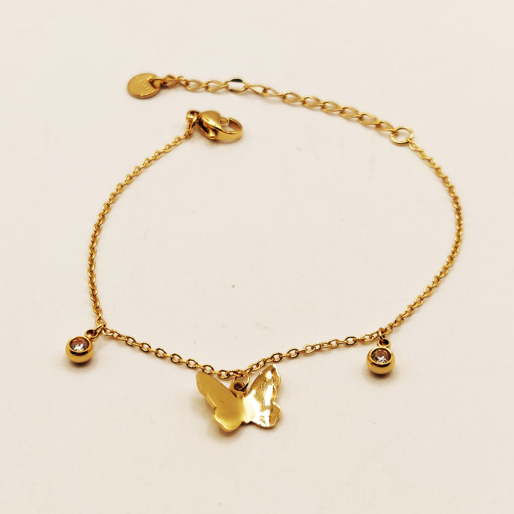 Bracelet Papillon et Cristaux