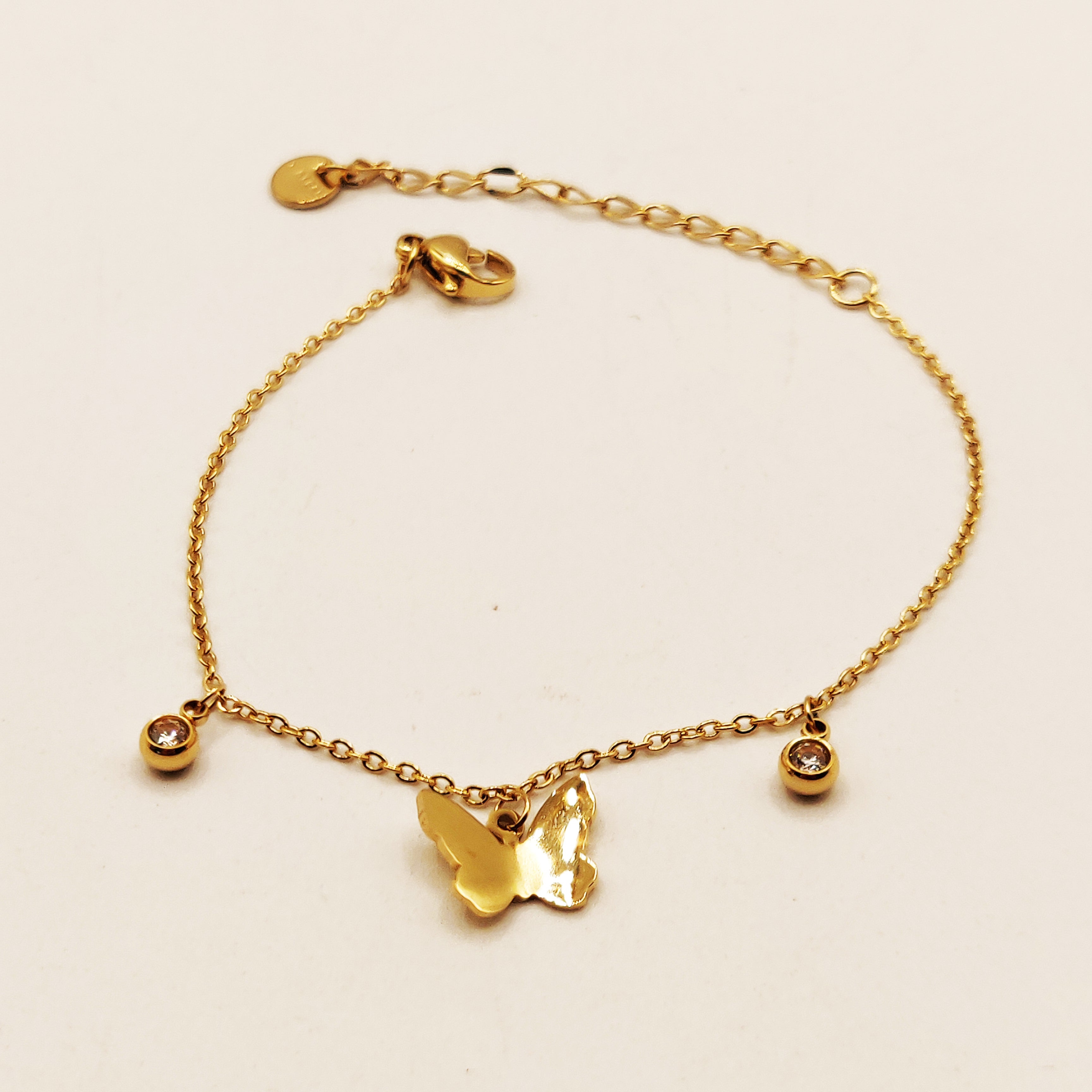 Bracelet Papillon et Cristaux