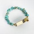 Bracelet Perles Bleues AMOUR