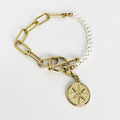 Bracelet Perles et Chaîne Cercle Étoile
