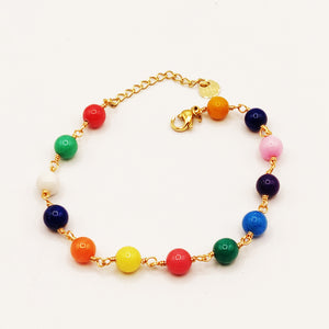 Bracelet Perles Multicolores