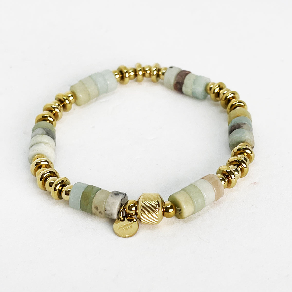 Bracelet Pierres Multicolores et Dorées