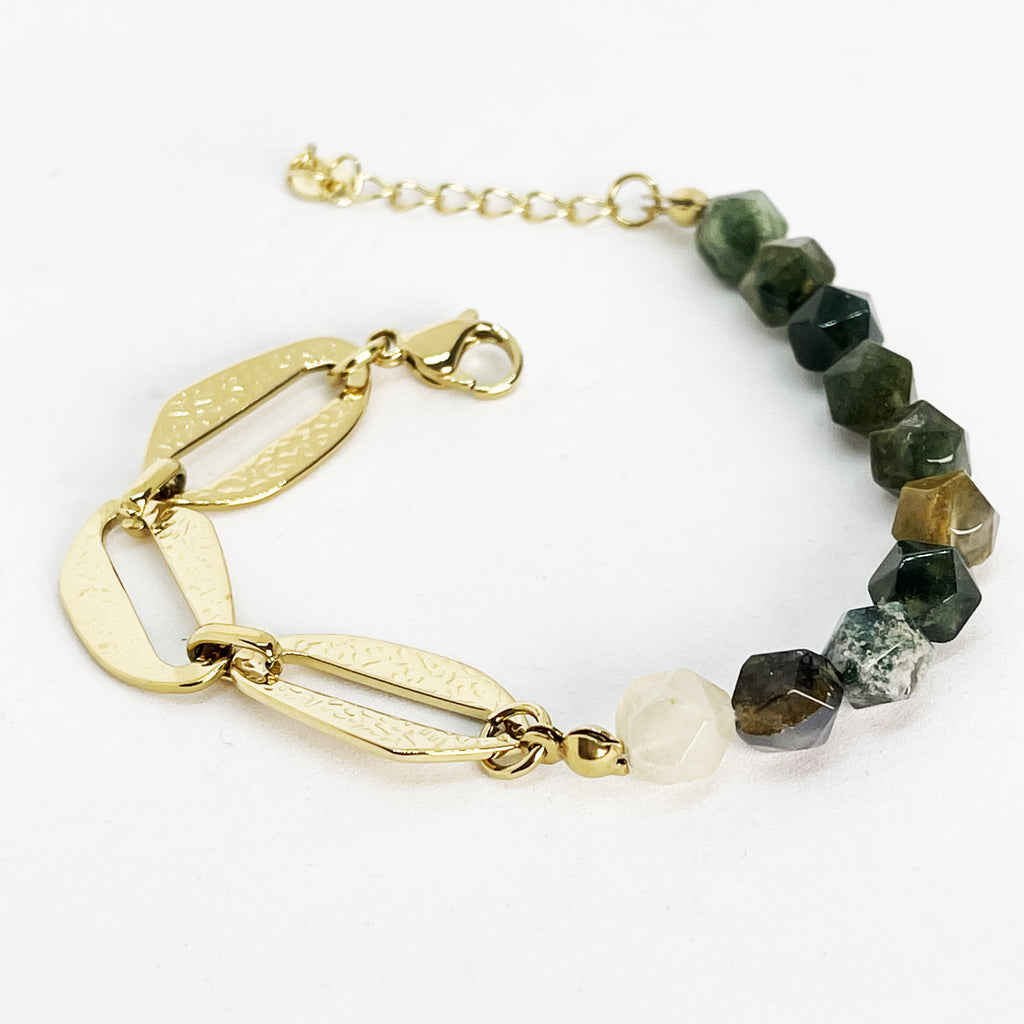 Bracelet Pierres Nuances de Vert Luxe