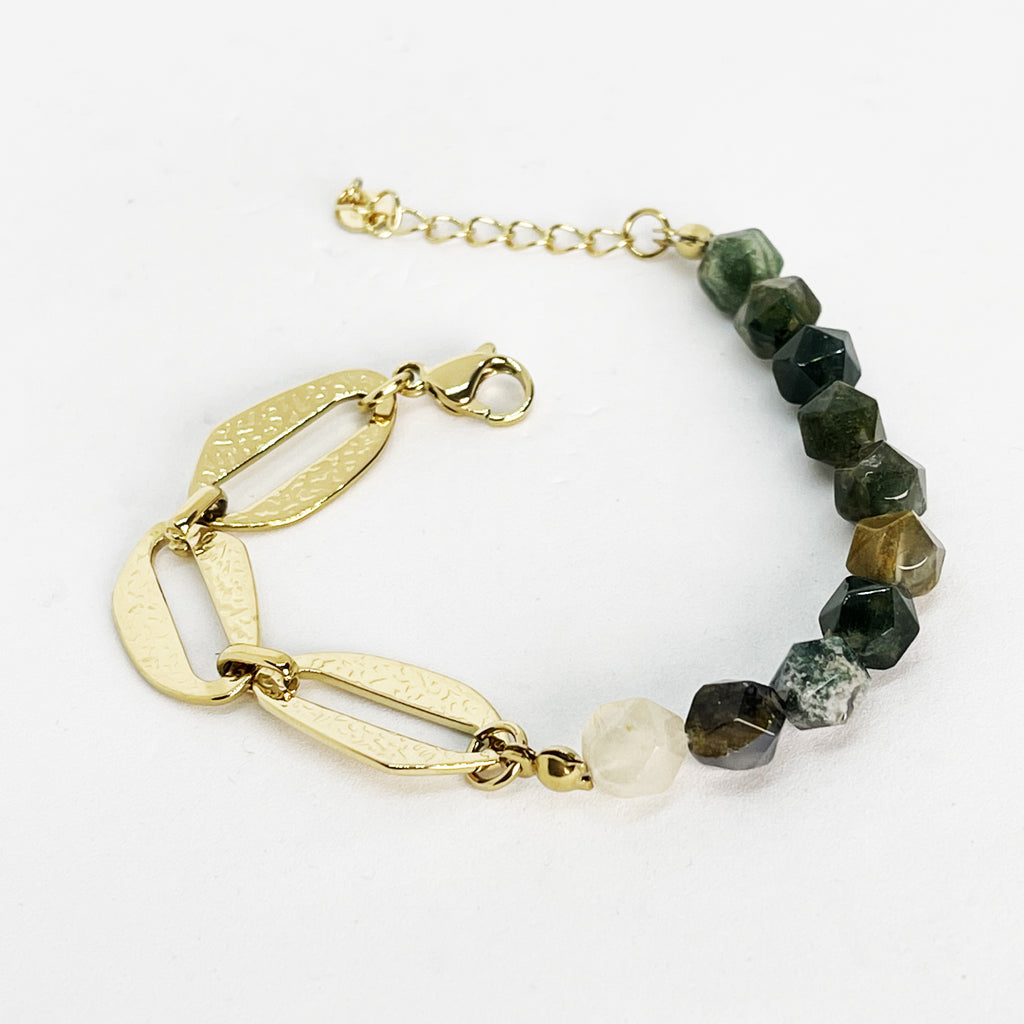 Bracelet Pierres Nuances de Vert Luxe