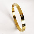 Bracelet Prestige 2 Épais Doré