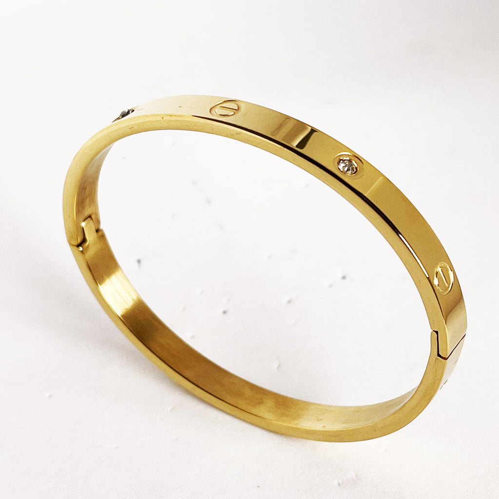 Bracelet Prestige 2 Épais Doré