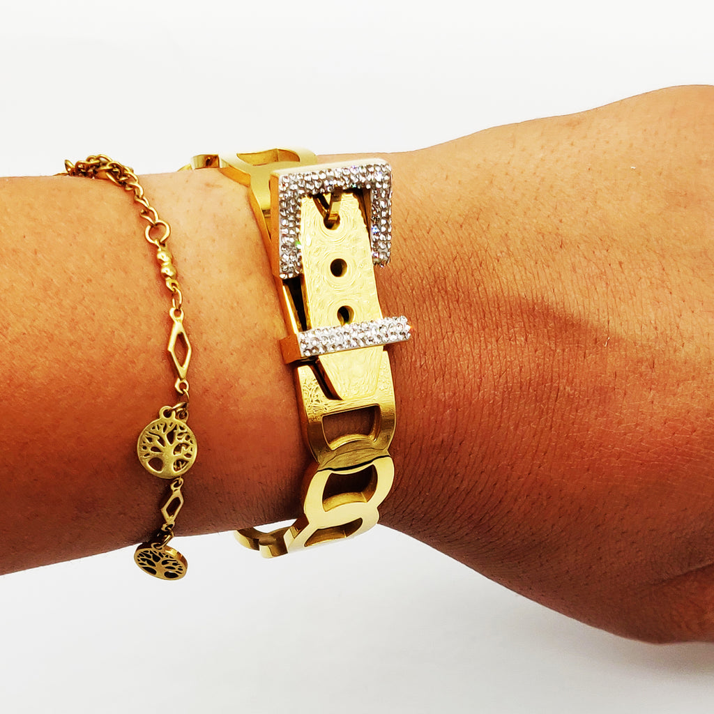 Bracelet Rigide Chaîne Ceinture Luxe