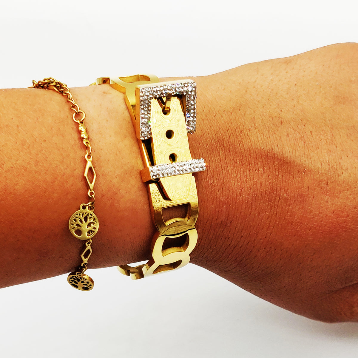 Bracelet Rigide Chaîne Ceinture Luxe