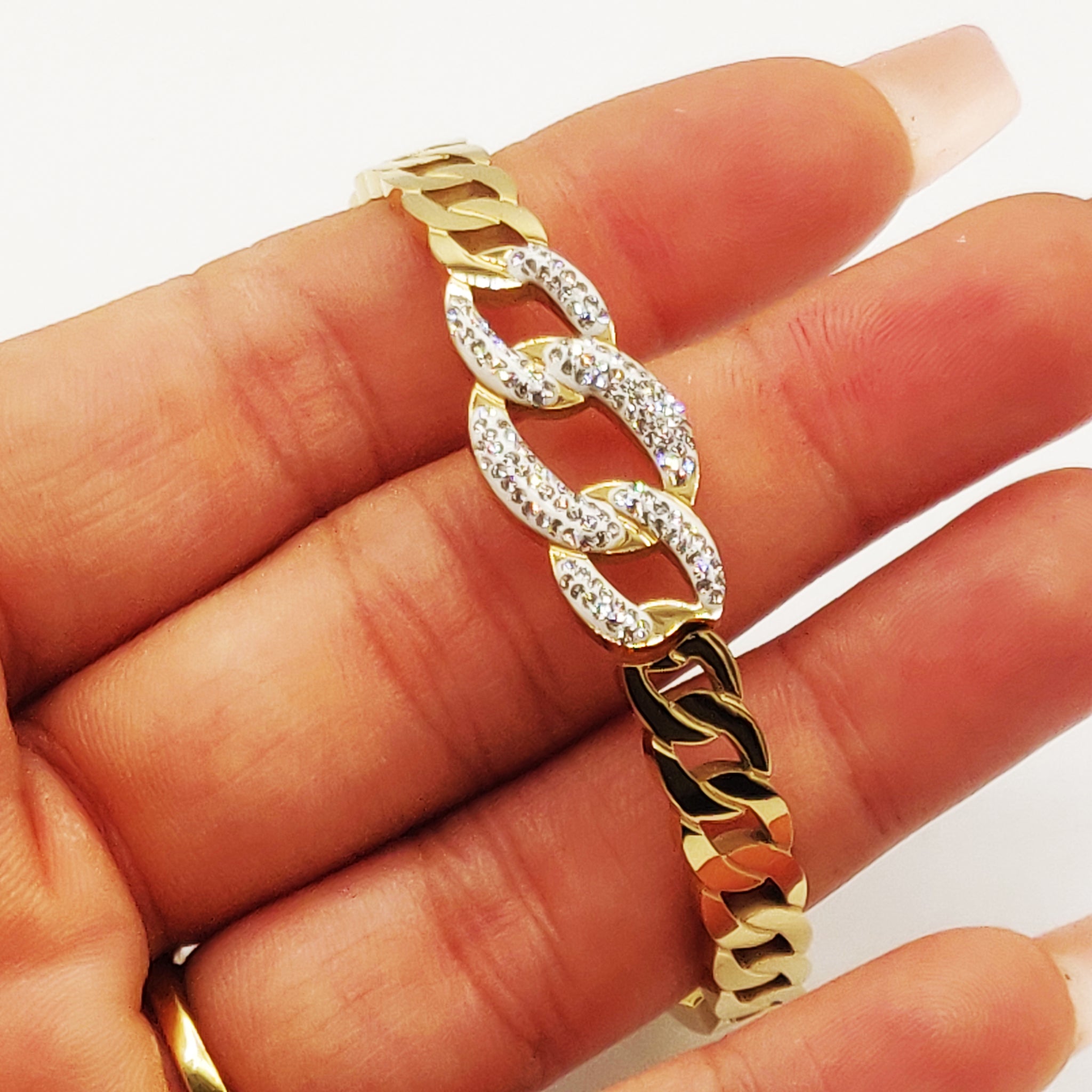 Bracelet Rigide Chaîne Maillons Luxe
