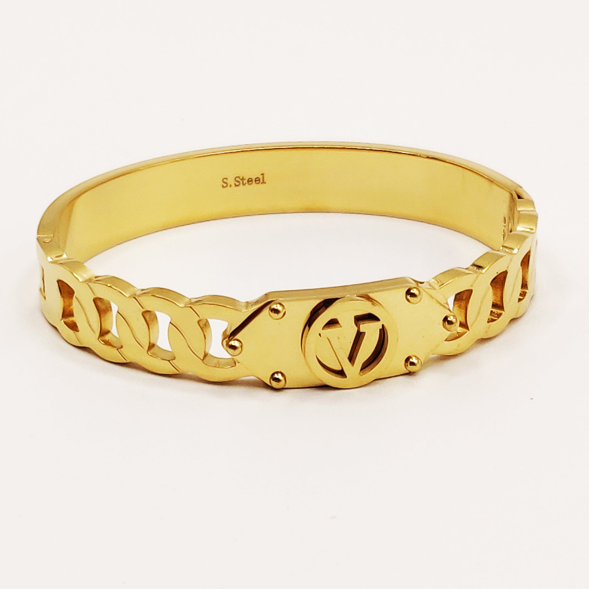 Bracelet Rigide Chaîne V Luxe