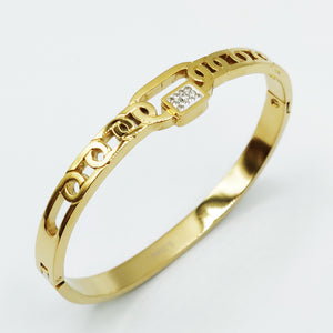 Bracelet Rigide Mousqueton Cristaux