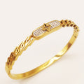 Bracelet Rigide Étoile Luxe et Barre Cristaux