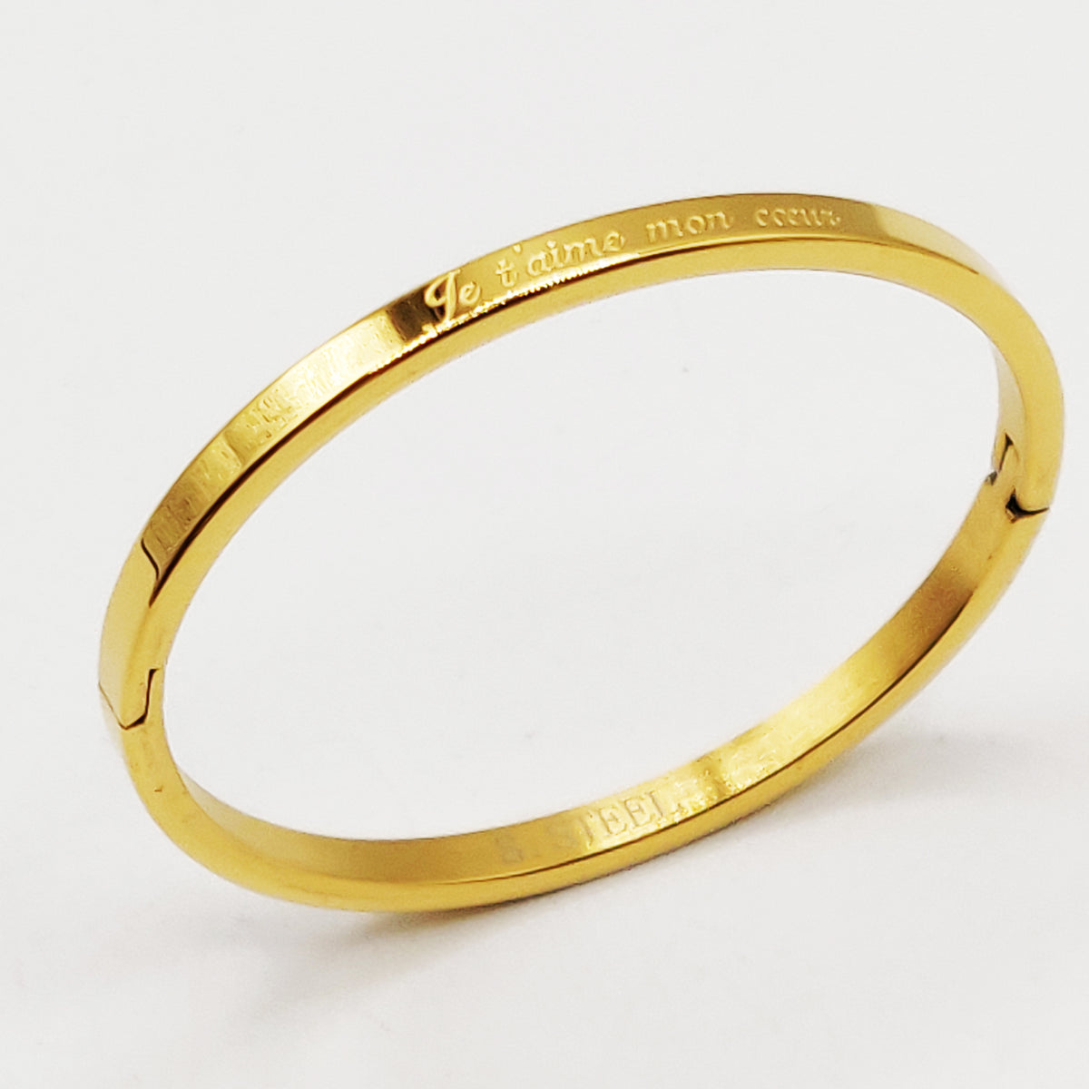 Bracelet Rigide "Je t'aime mon coeur" (Taille Enfant)