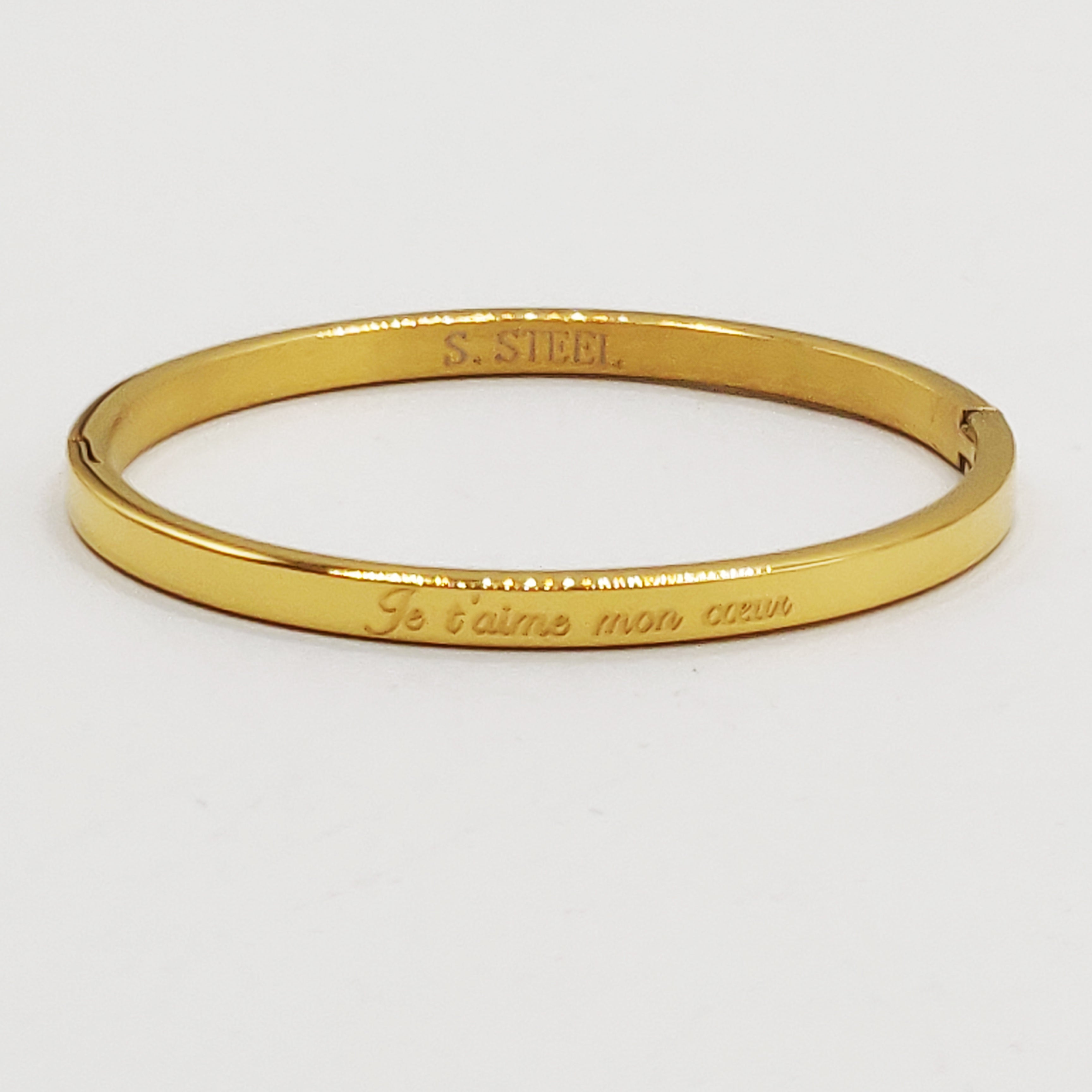 Bracelet Rigide "Je t'aime mon coeur" (Taille Enfant)