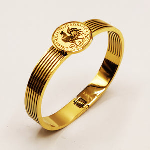 Bracelet Rigide Lignes Louise Coq