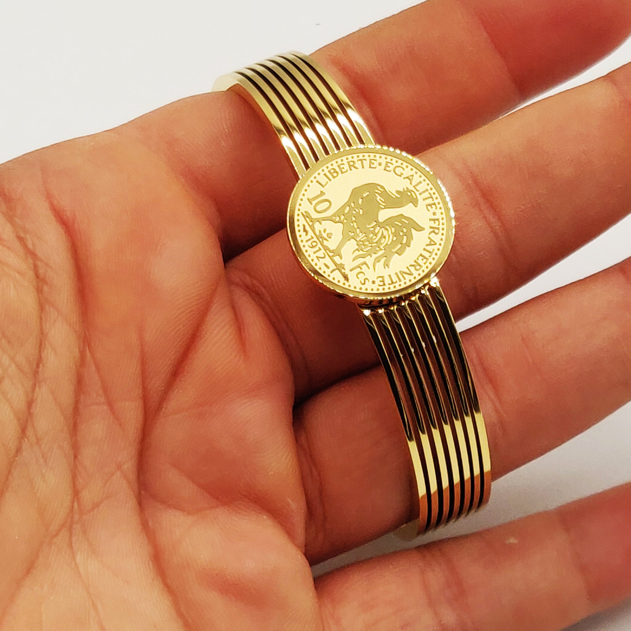 Bracelet Rigide Lignes Louise Coq