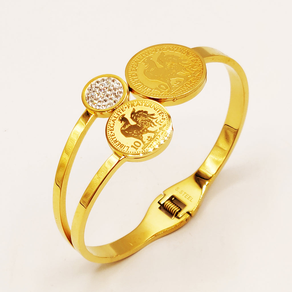 Bracelet Rigide Louise Coq Triple Luxe