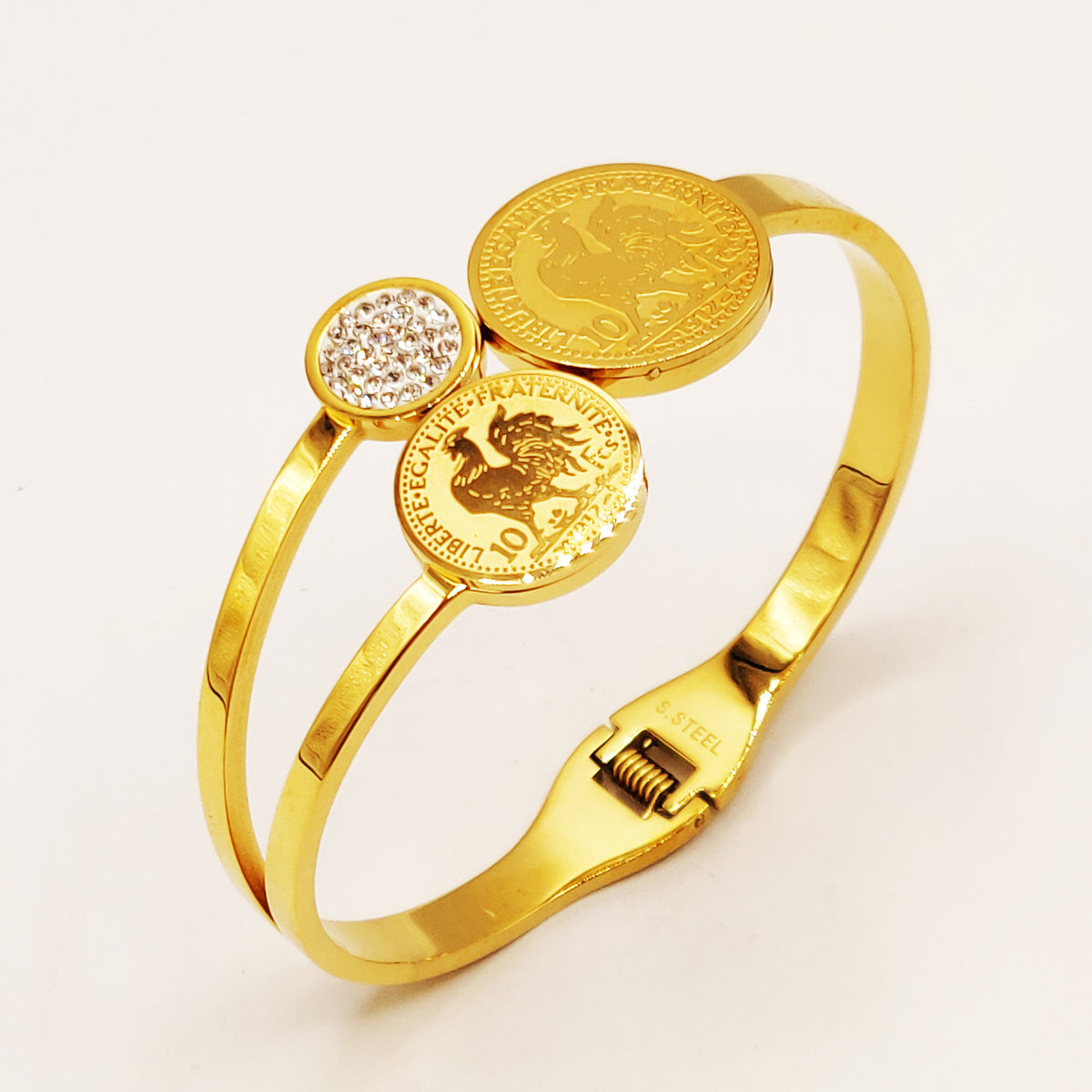 Bracelet Rigide Louise Coq Triple Luxe