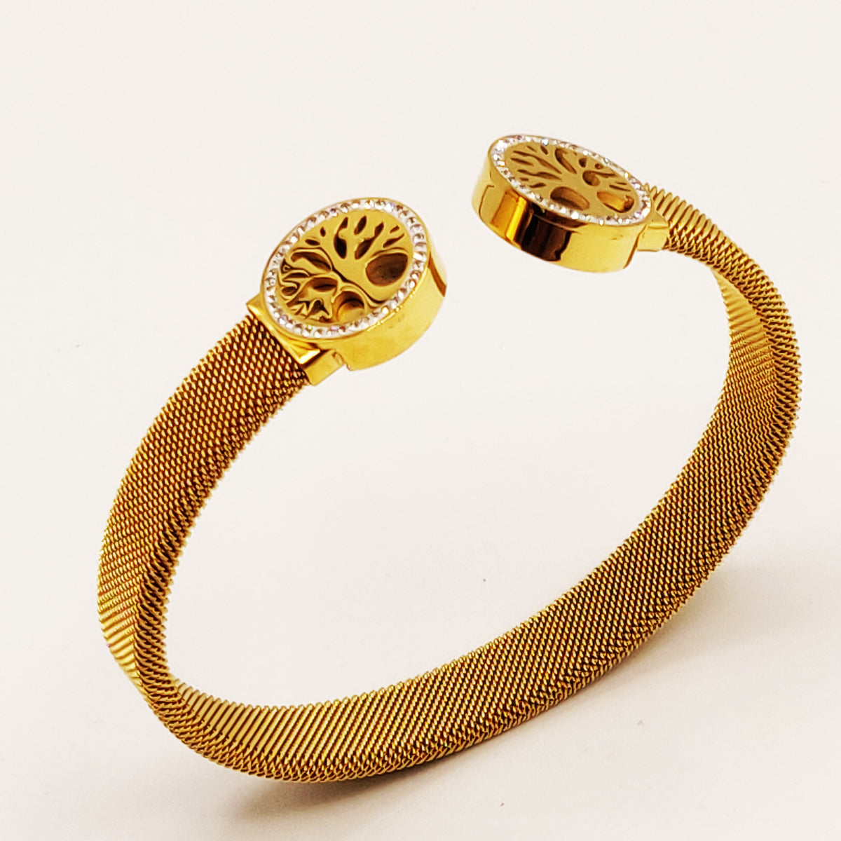 Bracelet Maille Rigide Double Eden Luxe