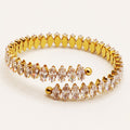 Bracelet Rigide Multi Cristaux Losanges Luxe
