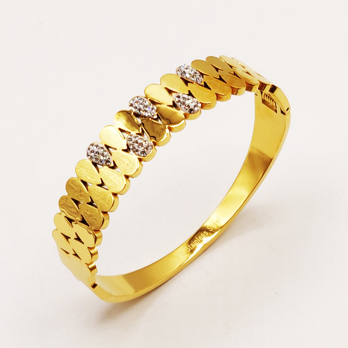 Bracelet Rigide Multi Gouttes Cristaux Luxe