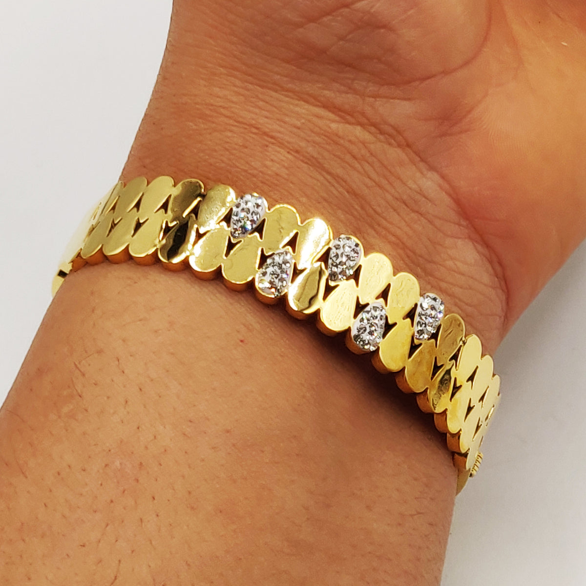 Bracelet Rigide Multi Gouttes Cristaux Luxe