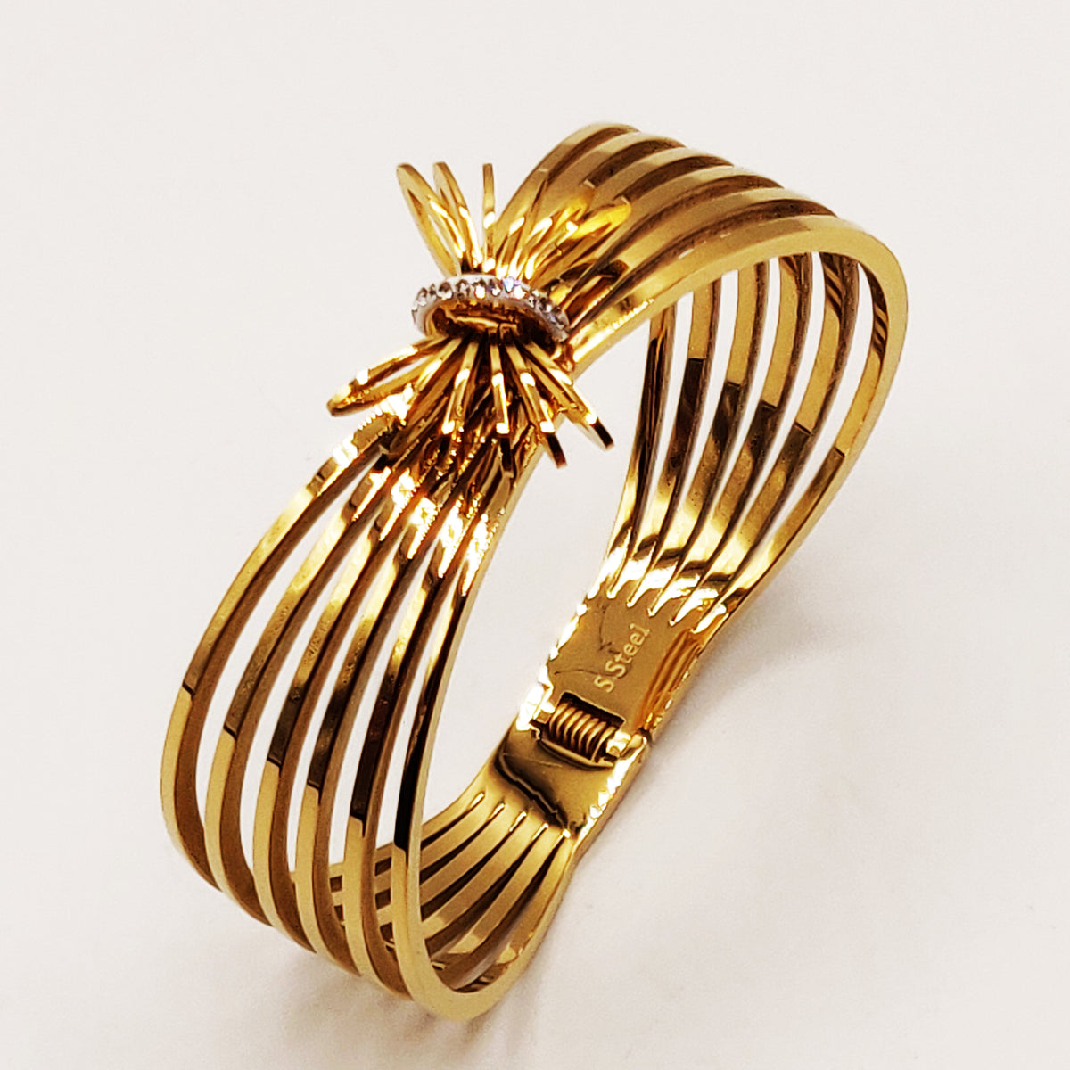 Bracelet Rigide Multi Lignes Noeud Luxe