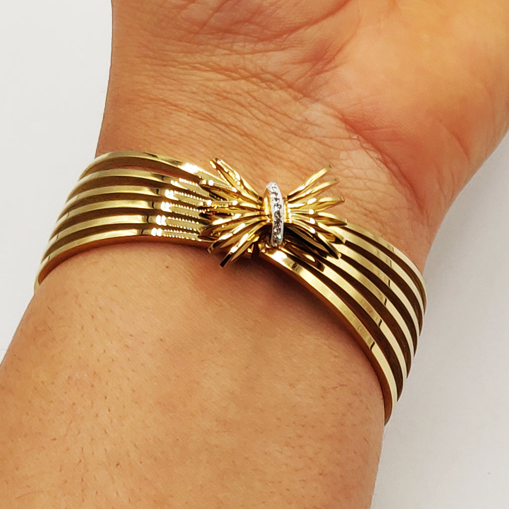 Bracelet Rigide Multi Lignes Noeud Luxe