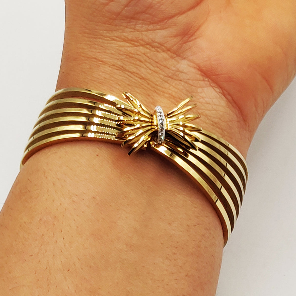 Bracelet Rigide Multi Lignes Noeud Luxe