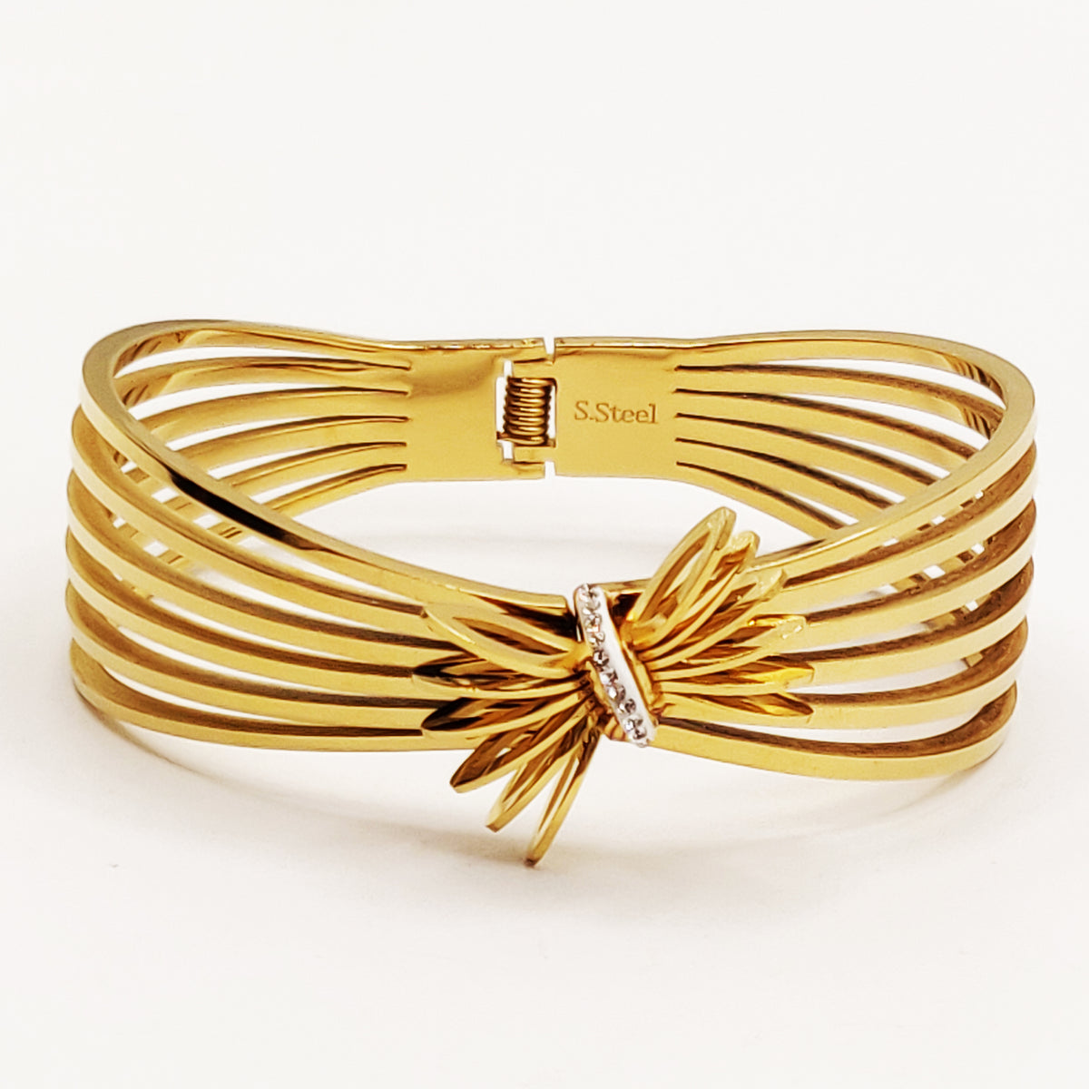 Bracelet Rigide Multi Lignes Noeud Luxe