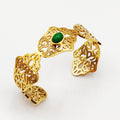 Bracelet Rigide Multi Mains de Fatma et Pierre Verte Luxe