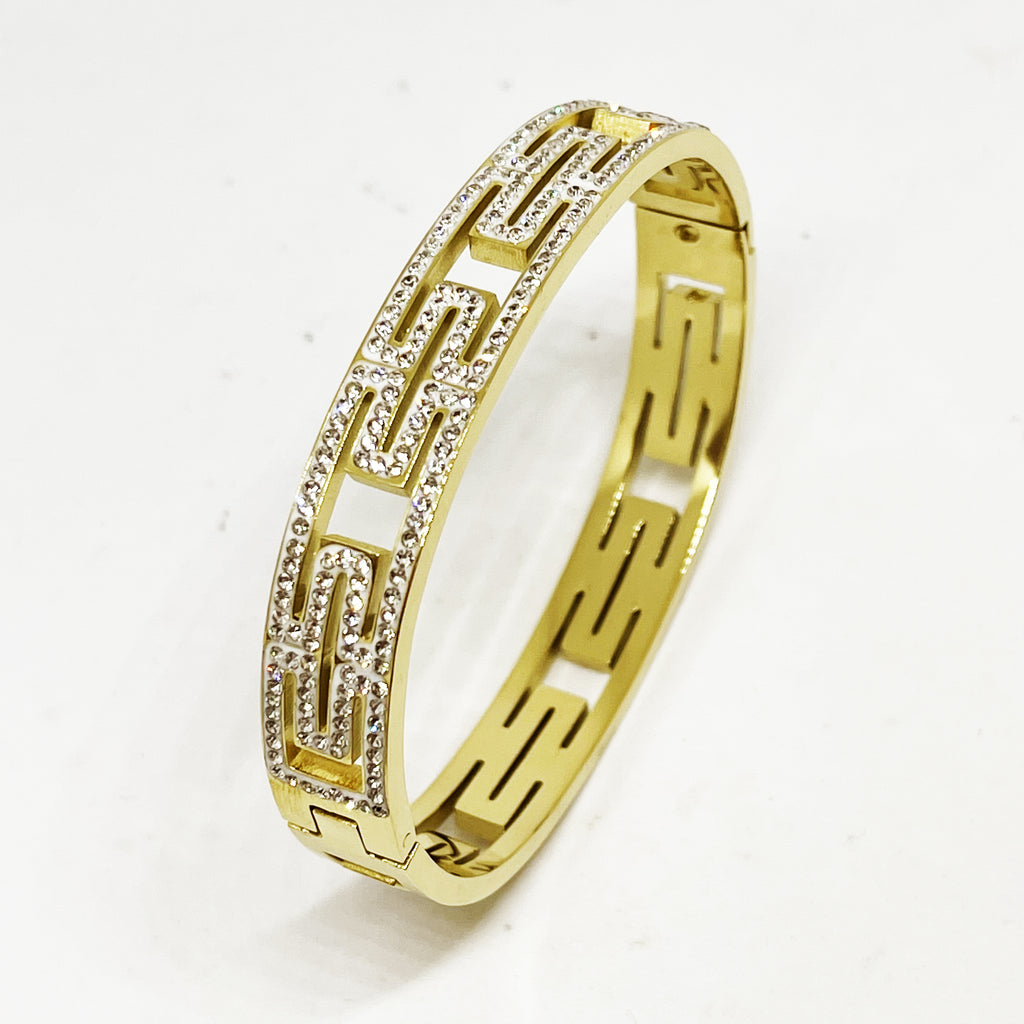 Bracelet Rigide Multi Rectangles Cristaux