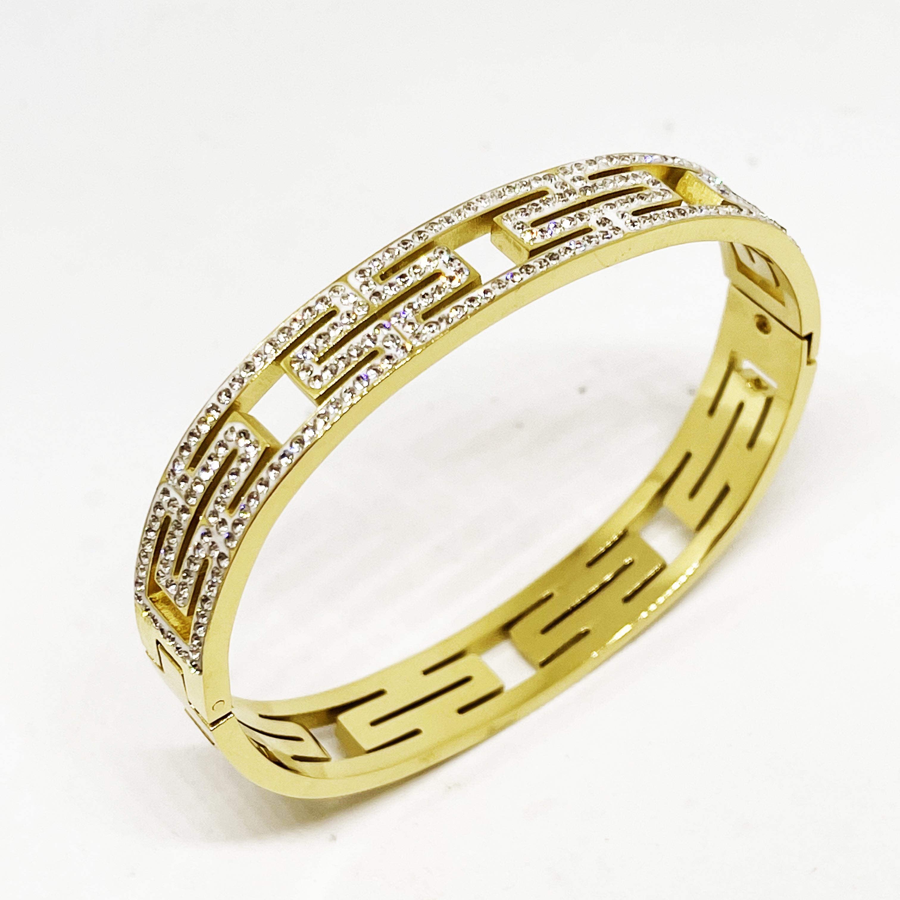 Bracelet Rigide Multi Rectangles Cristaux