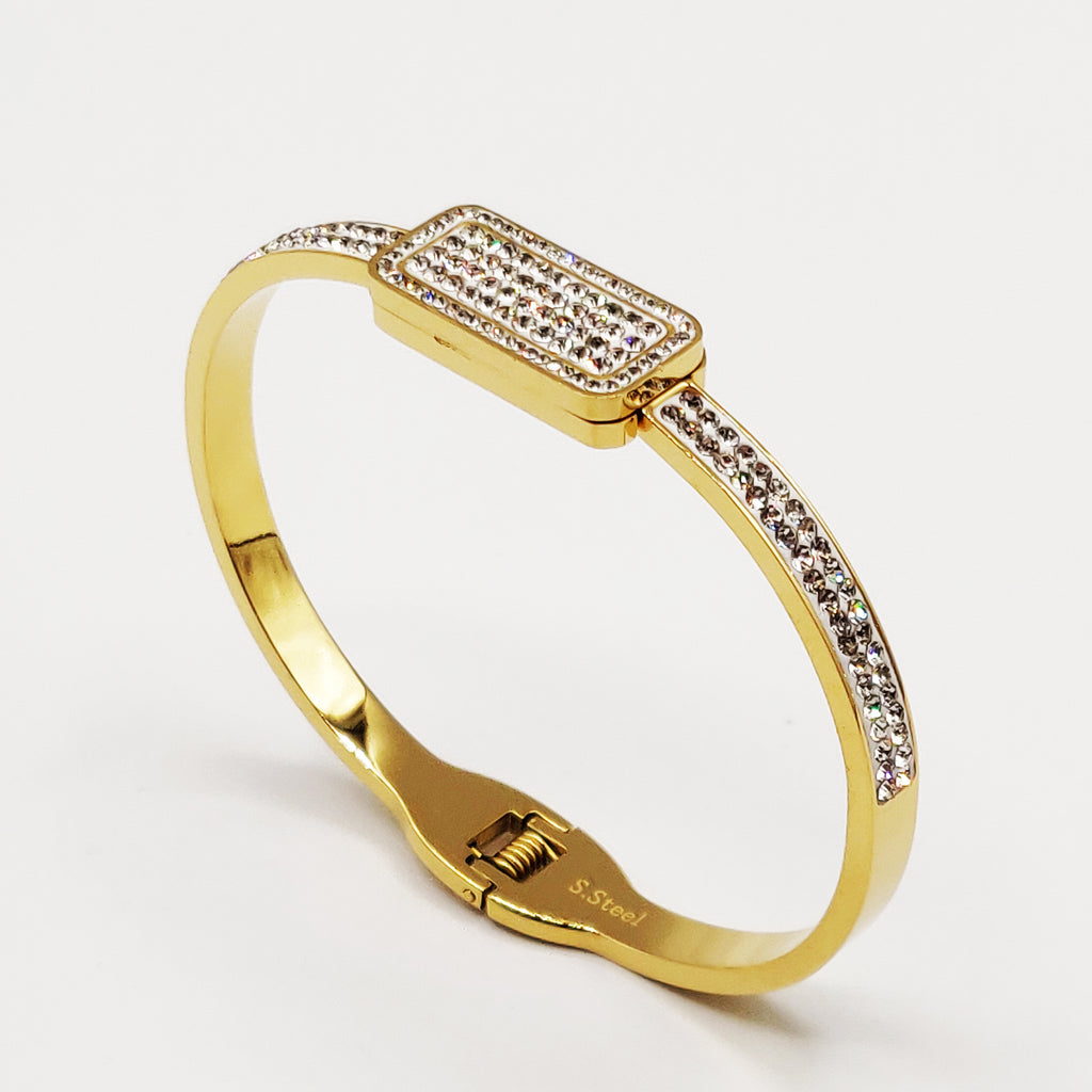 Bracelet Rigide Rectangle Full Cristaux