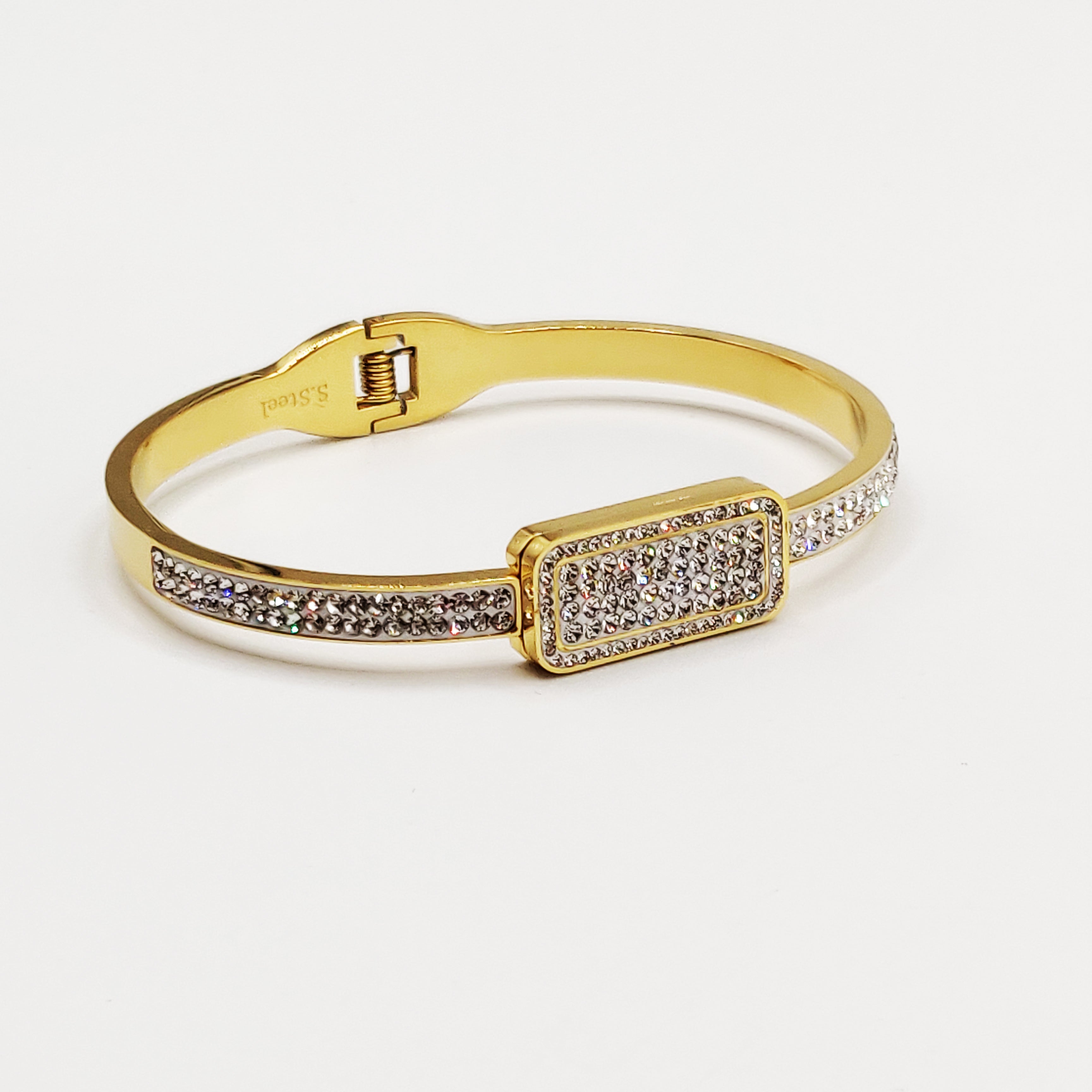 Bracelet Rigide Rectangle Full Cristaux