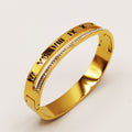 Bracelet Rigide Romain Ligne Cristaux Luxe