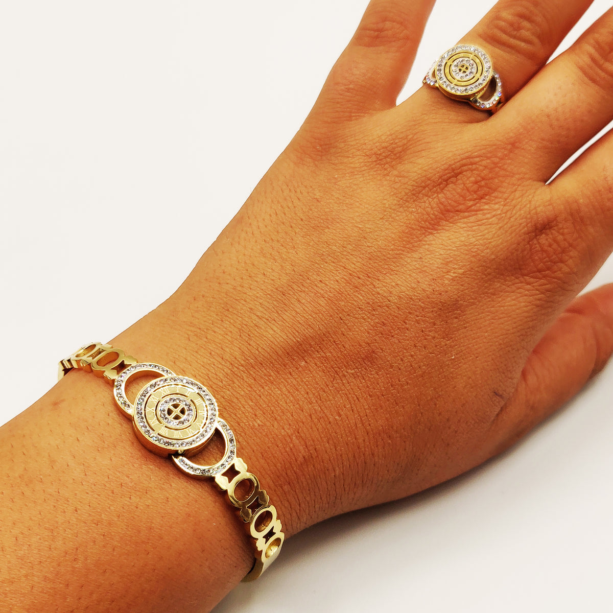 Bracelet Rigide Romain Plus Cristaux