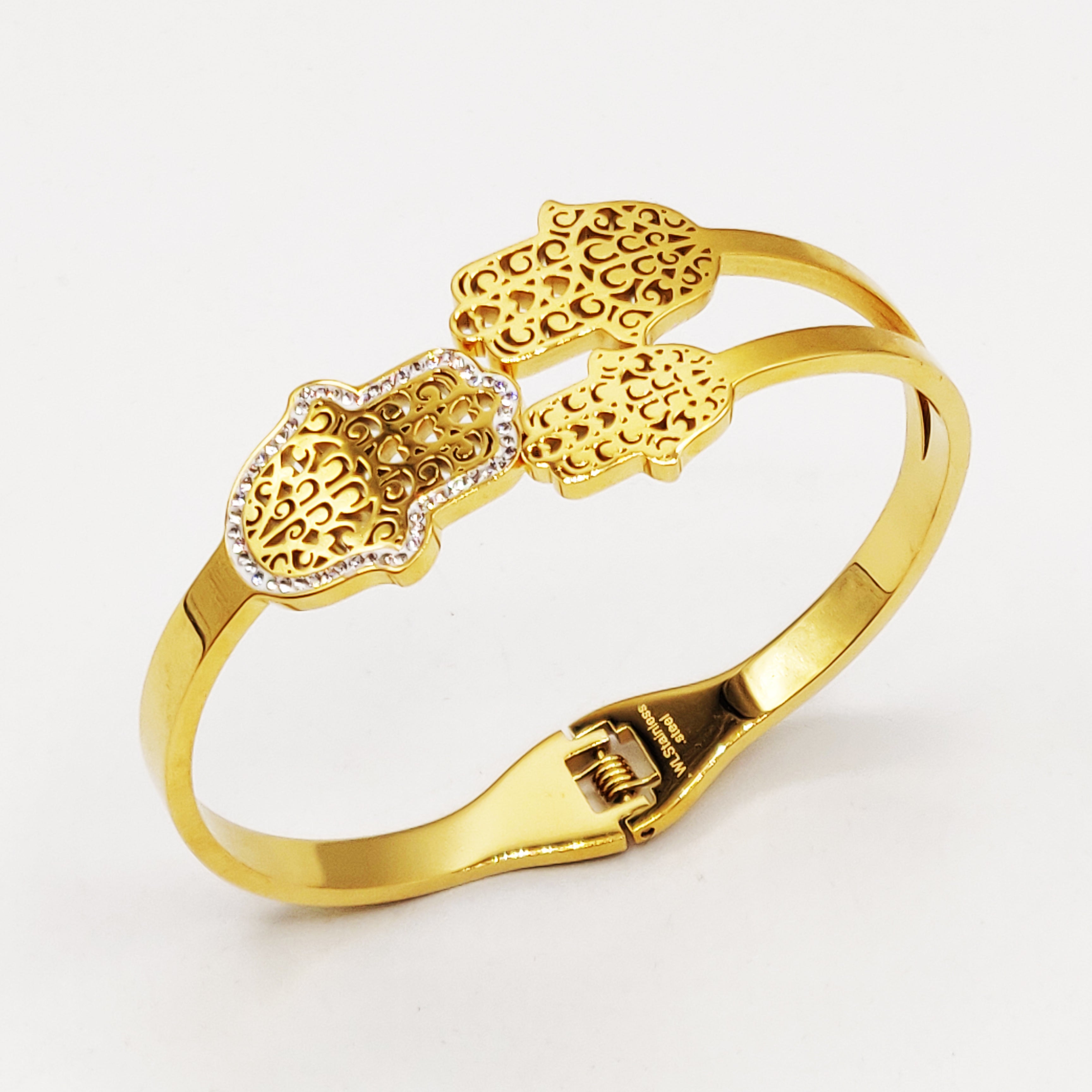 Bracelet Rigide Triple Mains de Fatma Luxe
