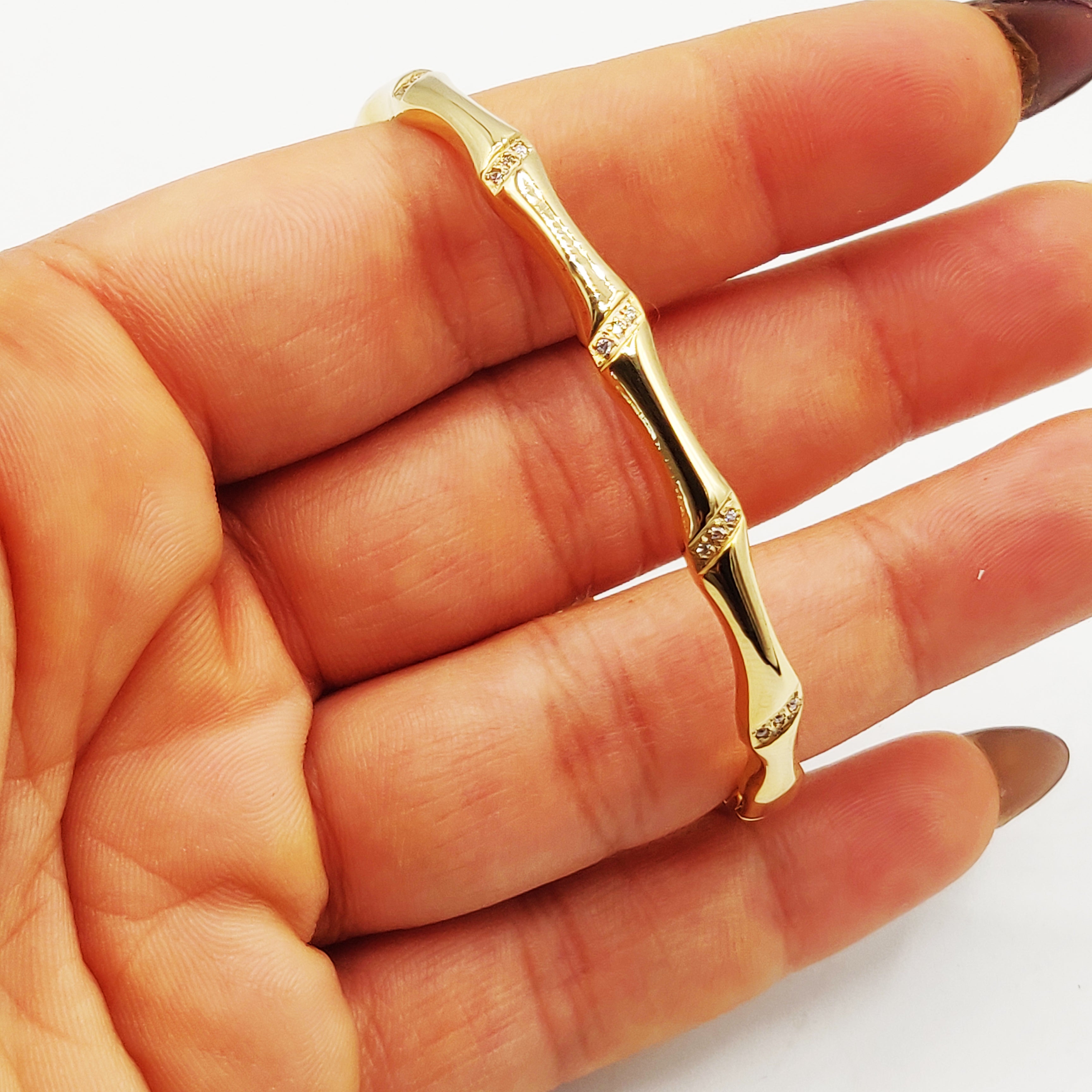 Bracelet Rigide Vagues Cristaux Luxe