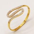 Bracelet Rigide Zig Zag Cristaux Luxe