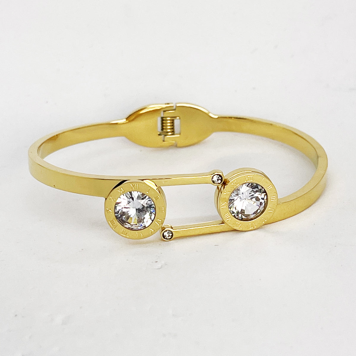 Bracelet Romain 2 Têtes Gros Cristal