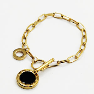 Bracelet Romain Chaîne Cercle et Barre